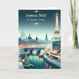 Cartão De Festividades Elegância Invernal Parisiense