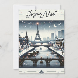 Cartão De Festividades Elegância Invernal Parisiense, Cidade da Luz