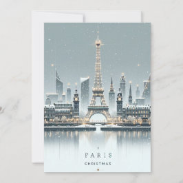 Cartão De Festividades Elegância Invernal Parisiense - Natal na Cidade