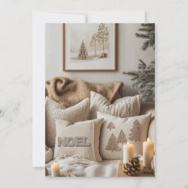 Cartão De Festividades Elegância minimalista e Natal confortável