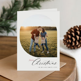 Cartão De Festividades Elegant Arch Frame Photo Folded Holiday Card