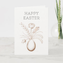 Cartão De Festividades Elegant Botanical Easter Holiday Greeting Card
