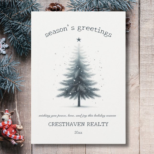 Cartão De Festividades Elegant Business Corporate Christmas (elegant minimalist corporate Christmas seasons greetings card for company business clients)