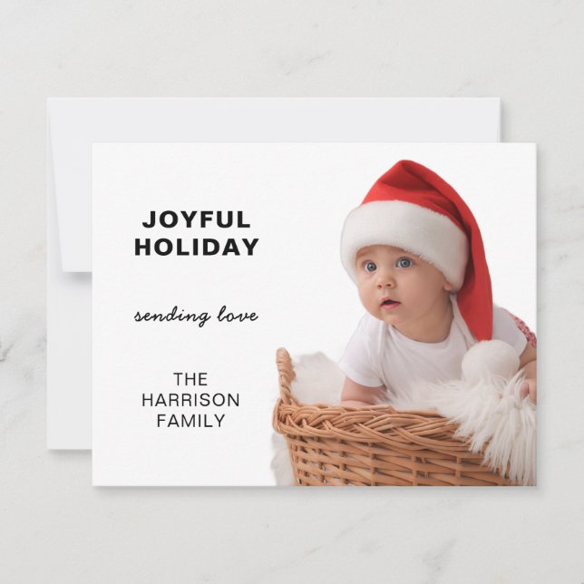 Cartão De Festividades Elegant Chic Design for Happy Holiday Greetings (Frente)