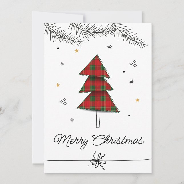 Cartão De Festividades Elegant Christmas Card | Festive Holiday Greeting (Frente)