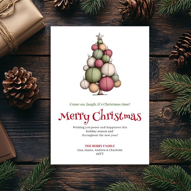 Cartão De Festividades Elegant funny Christmas tree greeting card (Elegant funny Christmas tree greeting card

)