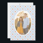 Cartão De Festividades Elegant Handpainted Citrus Pattern Oval Photo<br><div class="desc">* Photo credit: Photography © Storytree Studios,  Stanford,  CA ** / Preppy Grandmillenial citrus-inspired holidays photocard design with space for a couple or family photo. All watercolor elements were originally hand painted by me in watercolors onto 100% cotton paper before being scanned and arranged / styled digitally.</div>