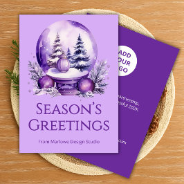 Cartão De Festividades Elegant Holiday Card | Upload Business Info