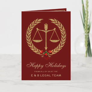 Cartão De Festividades Elegant Legal Industry Holiday Christmas Cards