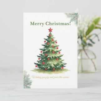 Cartão De Festividades Elegant Minimal Christmas Tree Card