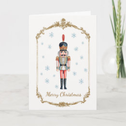 Cartão De Festividades Elegant Personalized Nutcracker Photo Christmas