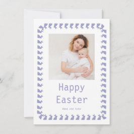 Cartão De Festividades Elegant Pretty Pastel Chic Photo Happy Easter
