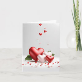 Cartão De Festividades Elegant Romantic Heart Valentine’s Day Card