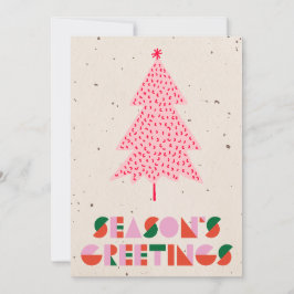 Cartão De Festividades Elegant Script Tree Non Photo Watercolor Christmas