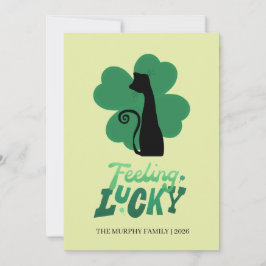 Cartão De Festividades Elegant Simple Shamrock Photo St. Patrick's Day
