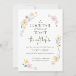 Cartão De Festividades Elegant The Night Before Boho Wildflowers Wedding