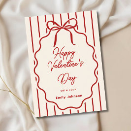 Cartão De Festividades Elegant Valentine’s Day Personalized Greeting Card