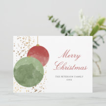 Elegant Watercolor Christmas Baubles