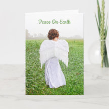 Elegante Angel Peace On Earth Green
