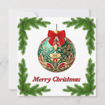 Elegante Bola de Natal Feliz, Russo Cólico Colorid