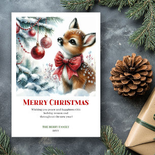 Cartão De Festividades Elegante Cena de Natal com Água-forte de Bebê Vead