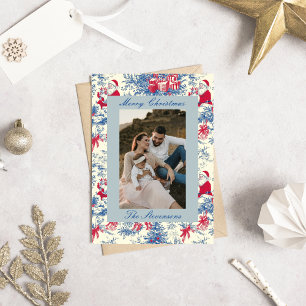 Cartão De Festividades Elegante Chinoiserie Toile De Jouy Foto Natal