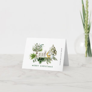 Cartão De Festividades Elegante Composição de Boho de Natal
