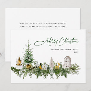 Cartão De Festividades Elegante Composição de Boho de Natal