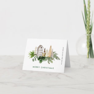 Cartão De Festividades Elegante Composição de Boho de Natal