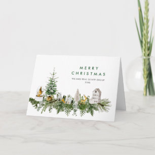 Cartão De Festividades Elegante Composição de Boho de Natal