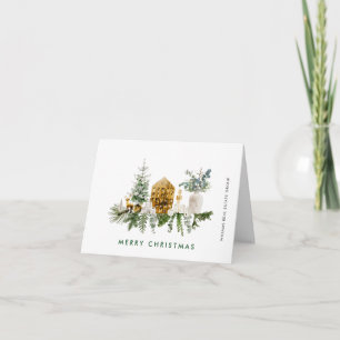 Cartão De Festividades Elegante Composição de Boho de Natal