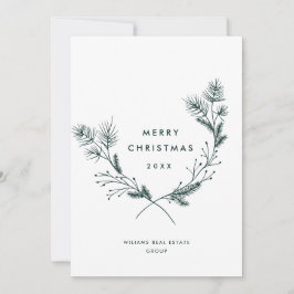 Cartão De Festividades Elegante Desenhou Mínima Corporação de Natal