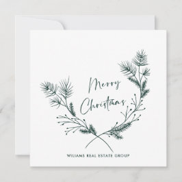 Cartão De Festividades Elegante Desenhou Mínima Corporação de Natal
