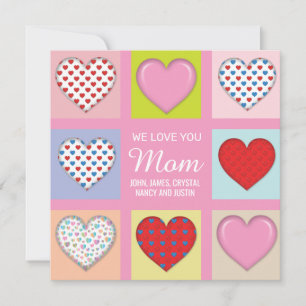 Cartão De Festividades Elegante Design de Dia das Mães Cheio de Amor