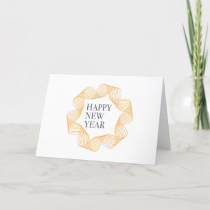 Cartão De Festividades Elegante, design simples de "Feliz ano novo"