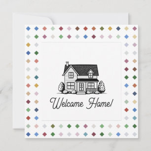 Cartão De Festividades Elegante Diamond Geométrico