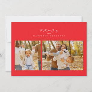 Cartão De Festividades elegante e elegante minimalista, 3 foto colagem fe