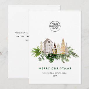 Cartão De Festividades Elegante Empresa de Composição de Feliz Natal