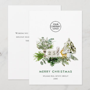 Cartão De Festividades Elegante Empresa de Composição de Feliz Natal