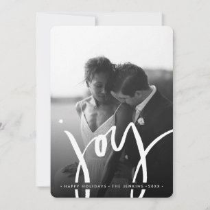 Cartão De Festividades Elegante Eterno Simples JOY HOLIDAYPHOTO