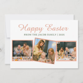 Cartão De Festividades elegante família de Páscoas Moderna de Bênção Três