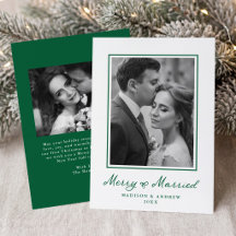 Elegante Feliz e Casado Arco de Natal Recém-Casado