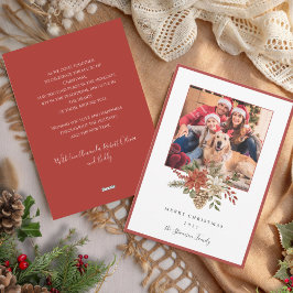 Cartão De Festividades Elegante Feliz Natal Terracotta Foto