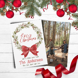 Cartão De Festividades Elegante Festivo Feliz Festa de Natal Arco Vermelh