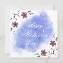 Elegante floral roxo branco moderno roteiro da mãe