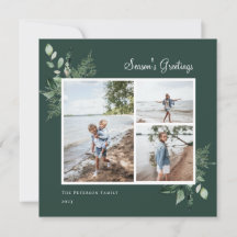 Elegante Foto Botânica em Aquarela Verde