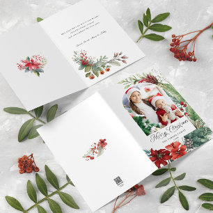 Cartão De Festividades Elegante Foto de Arco Botânico Feliz Natal