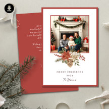 Elegante Foto de Poinsettia de Natal Alegre