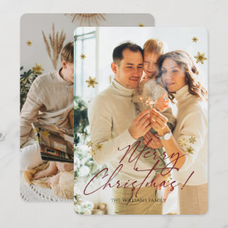 Cartão De Festividades Elegante Foto Moderna Feliz Natal 