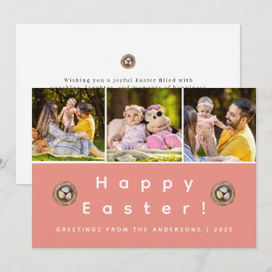 Cartão De Festividades Elegante Foto Moderno Minimalista Feliz Páscoa 3